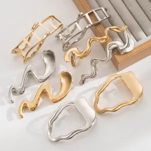 Women Fashion Irregular Smooth Matte Shark Hair Clip
