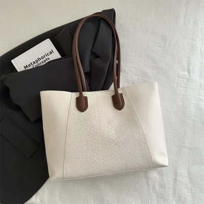 Women Fashion Casual Simple Large Capacity Shoulder Bag PU