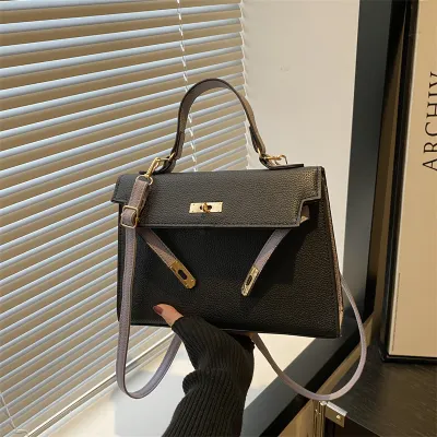 Women Fashion Casual Colorblock Large Capacity Handbag