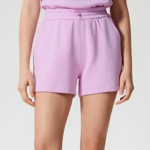 Women Fashion Casual Summer Solid Color Loose Drawstring High Waist Sports Shorts