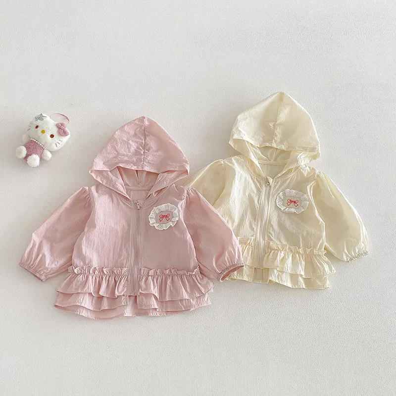 Kids Girls' Cute Summer Breathable Sun Protection Coat Polyester UV Jacket 90g Lightweight