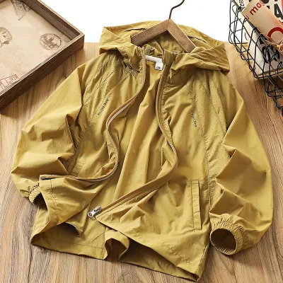 Kids Boys Girls UPF 40+ Sun Protection Coat Summer Thin Casual Nylon Jacket