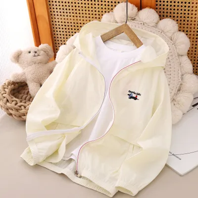 Kids Boys Clothing(3-14T) Fashion Casual Summer Solid Color Thin Breathable UPF 50+ Sun Protection Coat Unisex Nylon