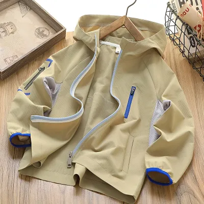 Kids Boys Fashion Casual Summer Mesh Thin Sun Protection Coat