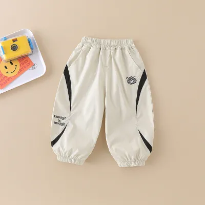 Kids Boys Fashion Casual Summer Color Matching Thin Loose Pants