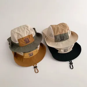 Kids Baby Boys Girls Summer Breathable Mesh Wide-Brimmed Quick-Dry Sun Protection Hat Unisex