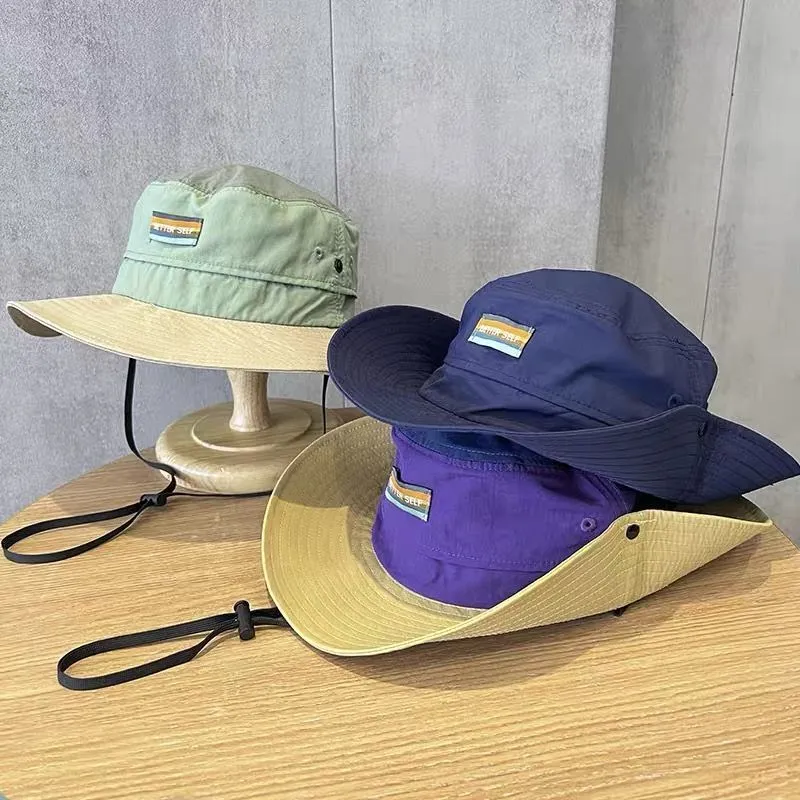 Kids Baby Boys Girls Summer Quick-Dry Sun Protection Fisherman Hat Dome Crown