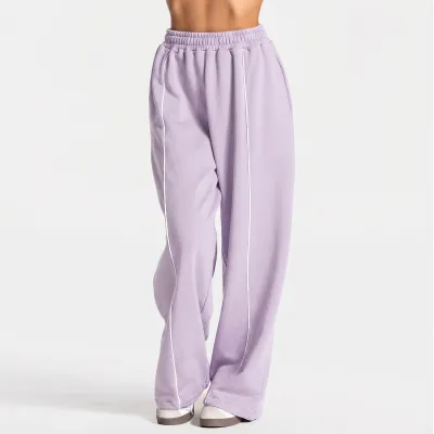 Women Fashion Casual Line Stretch High Waist Loose Straight Yoga Pants
