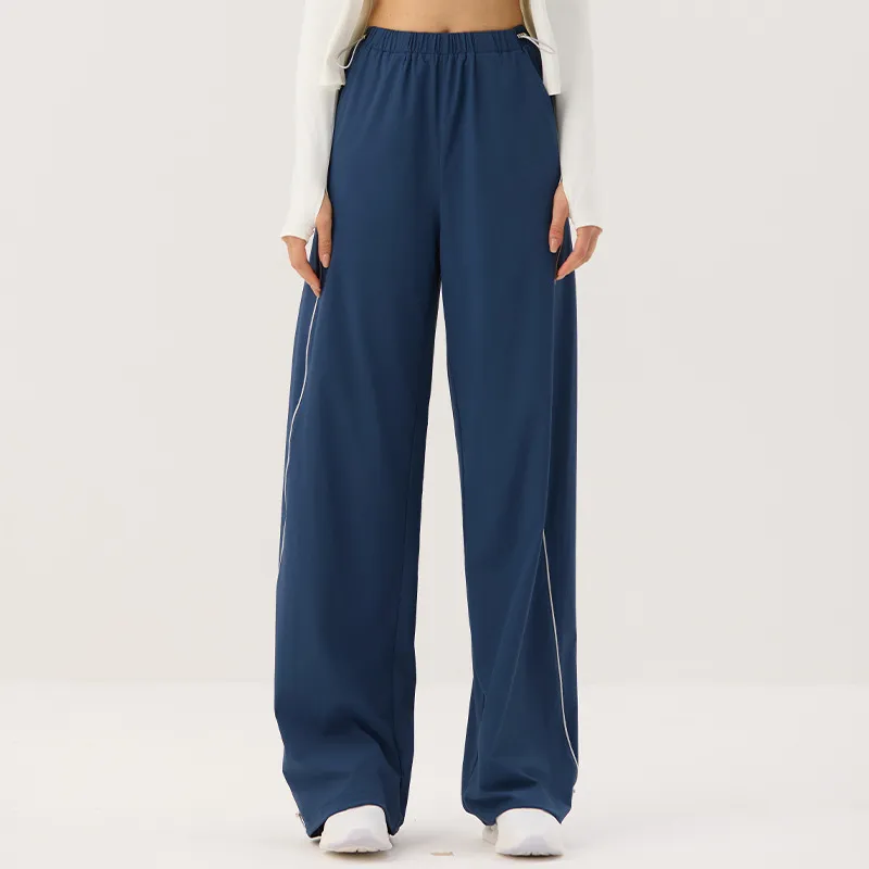 Women Fashion Casual Drawstring Straight Leg Yoga Pants