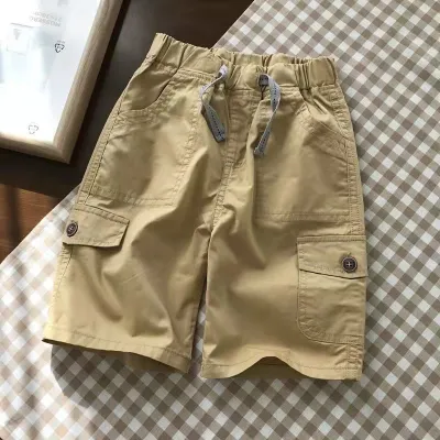 Kids Boys' Fashion Casual Summer Solid Color Lightweight Cotton Shorts