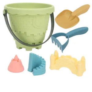 Fashion Cute Castle Beach Bucket Sand Digging Shovel Beach Tools 6pcs Set for Kids