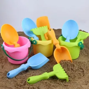 8Pcs Beach Bucket Sand Digging Shovel Set Plastic Beach Toys for Kids Outdoor Parent-Child Interactive