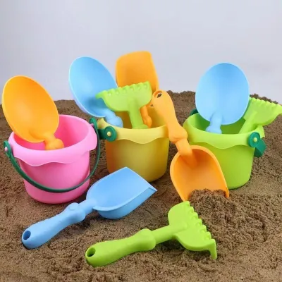 8Pcs Beach Bucket Sand Digging Shovel Set Plastic Beach Toys for Kids Outdoor Parent-Child Interactive