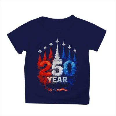 Kids Boys And Girls Fashion Casual Independence Day Printed Short-Sleeve T-Shirt