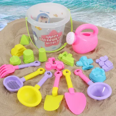 Fashion Beach Bucket Sand Digging Shovel Beach Tools 18pcs Set Kids Toy