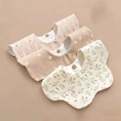 Kids Baby Fashion Cute Printed Cotton Towel Bib