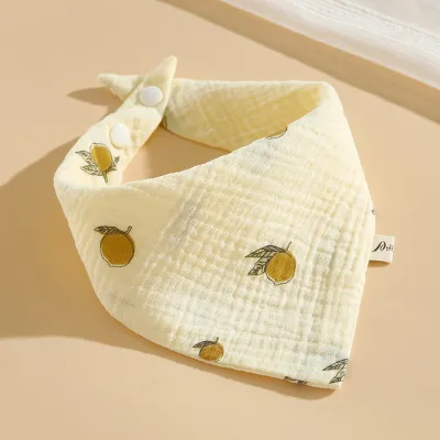 Kids Baby Fashion Cartoon Cotton Gauze Bib Unisex