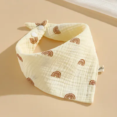 Kids Baby Fashion Cartoon Cotton Gauze Bib Unisex