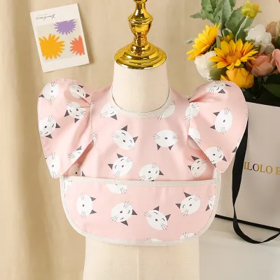 Kids Baby Fashion Printed Waterproof Dining Bocket Bib