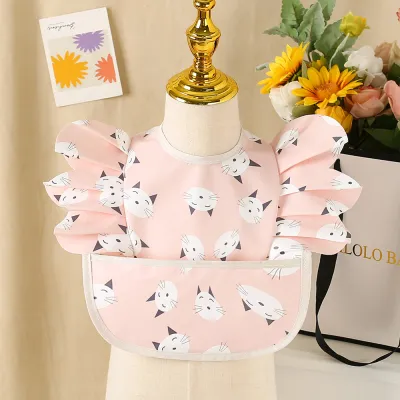 Kids Baby Fashion Printed Waterproof Dining Bocket Bib