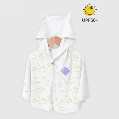 Kids Baby Boys And Girls Fashion Printed Breathable UPF 50+ Sun Protection Cloak Coat Unisex Nylon