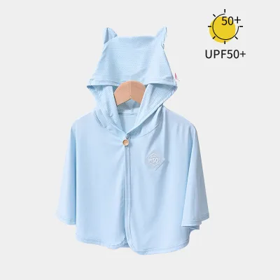 Kids Baby Boys Girls Fashion Solid Color Breathable UPF 50+ Sun Protection Nylon Cloak Coat Unisex