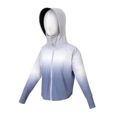 Kids Girls Fashion Casual Summer Gradient Thin Breathable UPF 50+ Sun Protection Coat 3-14T
