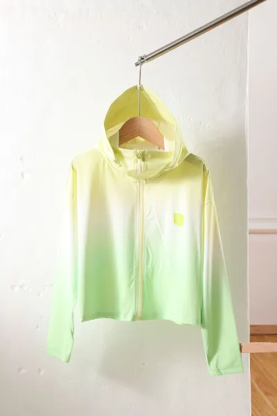 Kids Girls Fashion Casual Summer Gradient Thin Breathable UPF 50+ Sun Protection Coat 3-14T