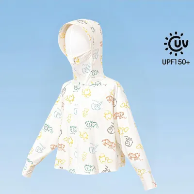 Kids Boys And Girls Fashion Casual Printed Summer Thin Breathable UPF 150+ Sun Protection Coat