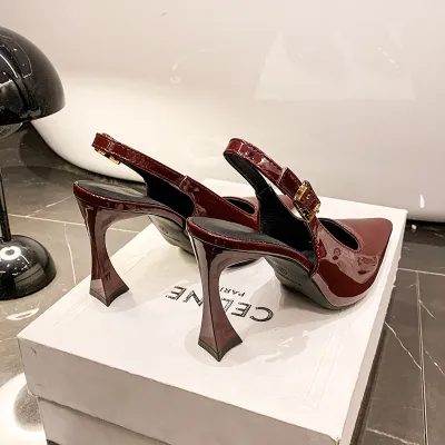 Women Fashion Sexy Solid Color Pointed Toe High Heel Sandals