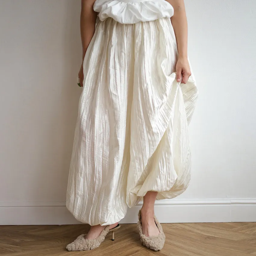 Women Fashion Elegant Loose Wide-Leg Tunic Pants