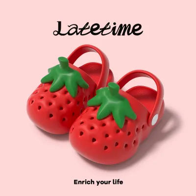 Kids Girls Fashion Cute Strawberry EVA Sandals Unisex