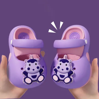 Kids Boys And Girls Fashion Cute Cartoon Accessory Thick Bottom Non-Slip Eva Sandals