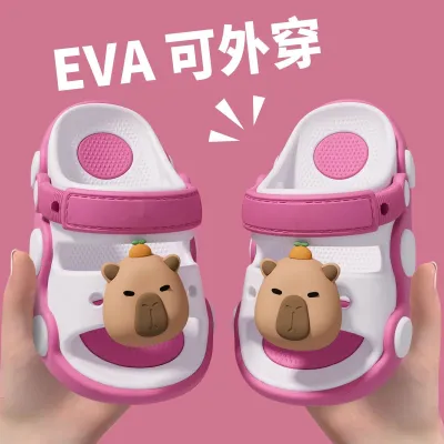 Fashion Boys And Girls Cute Cartoon Capibala EVA Thick Soles Non-Slip Sandals