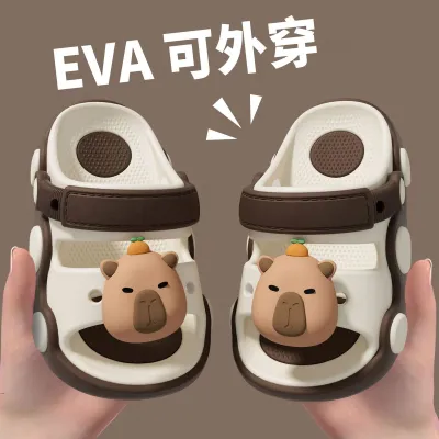 Fashion Boys And Girls Cute Cartoon Capibala EVA Thick Soles Non-Slip Sandals