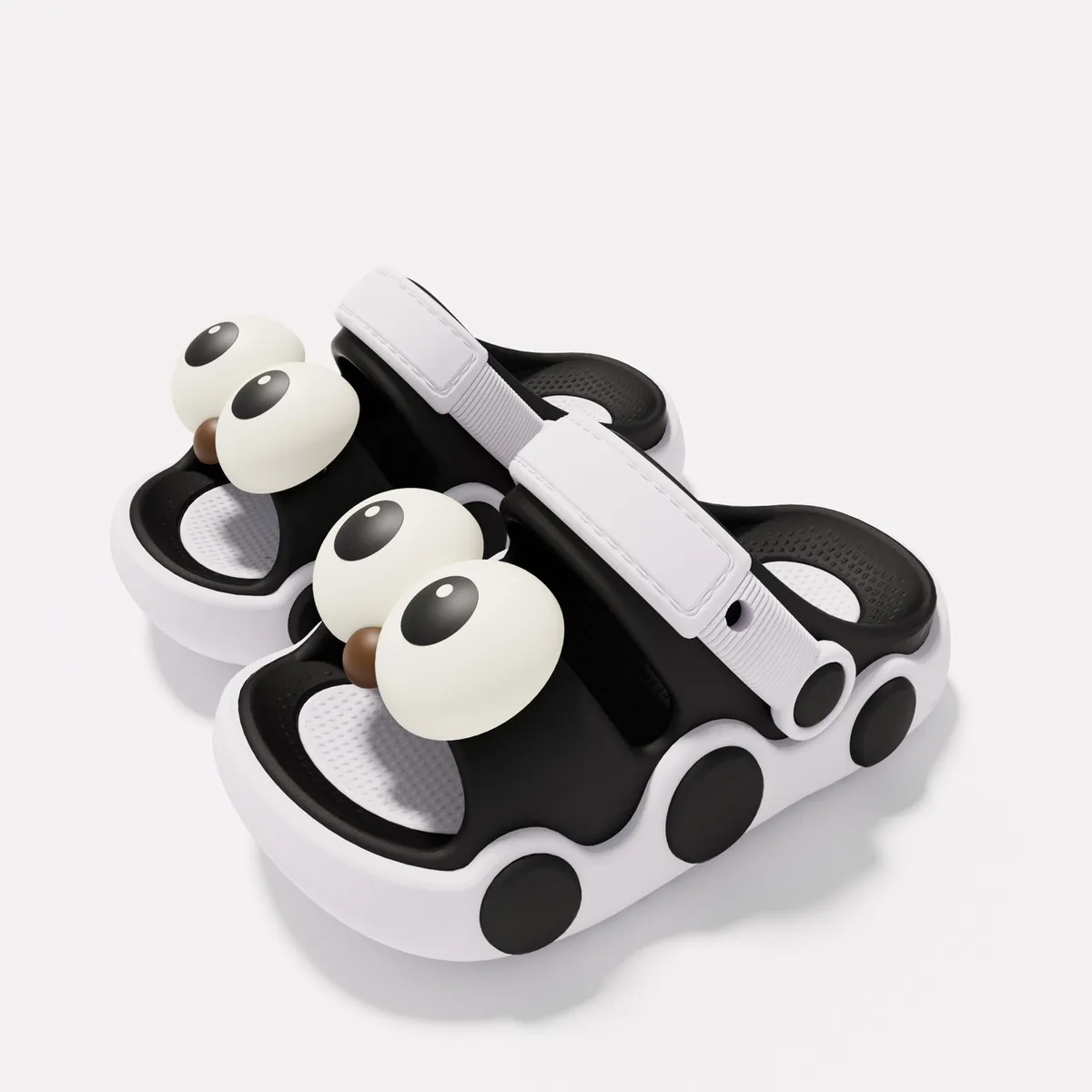 Kids Boys Girls Fashion Cute Cartoon Big Eye Thick Soles Non-Slip EVA Sandals