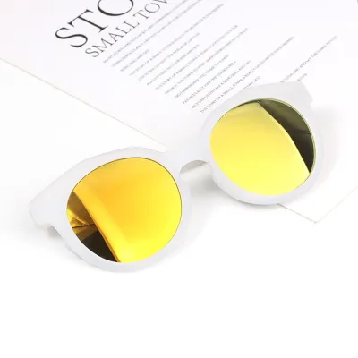 Kids Fashion Candy Color Frosted Oval Sunglasses Full Framework AC Lens