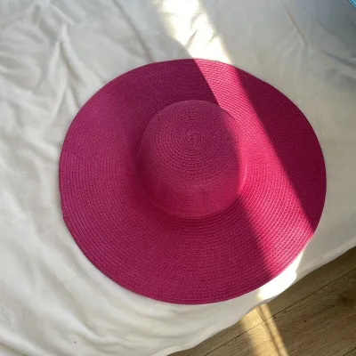 Women's Fashion Casual Solid Color Straw Sun Hat