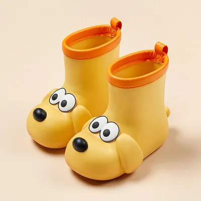Kids Boys Girls Fashion Cute Waterproof Rain Boots Cartoon EVA Mid-Calf Flat Heel Unisex