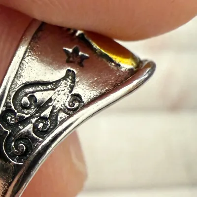 Vintage Women Cat Head Opening Geometric Line Adjustable Ring