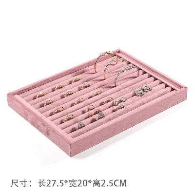Flannel Ring Display Plate with Velvet Surface and Density Board
