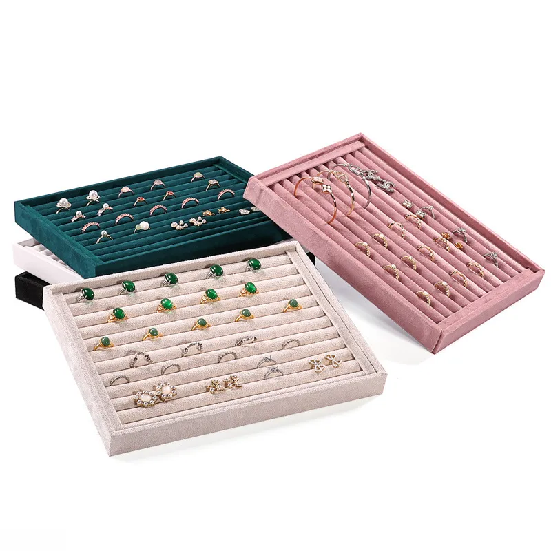 Flannel Ring Display Plate with Velvet Surface and Density Board