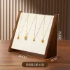 Necklace Rack-White Leather
