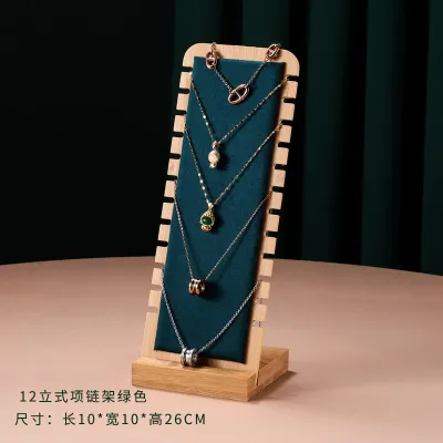 Simple Solid Wood Thin Necklace Display Stand