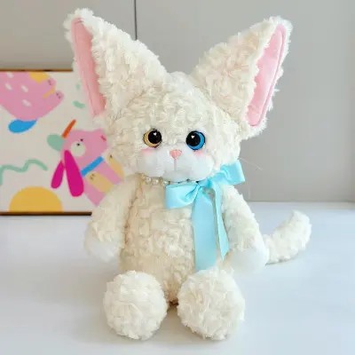 German Curly Cat Doll Plush Toy Stuffed Sponge Filled Fabric Plush Animal Dolls for Kids