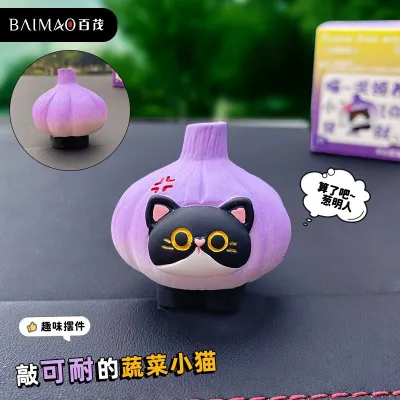 Creative Wood Carving Style Standing Cat Home Desktop Decorations