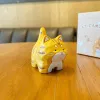 Original Wood Carving Wind Meow Meow Standing Small Ornaments-Leopard Cat