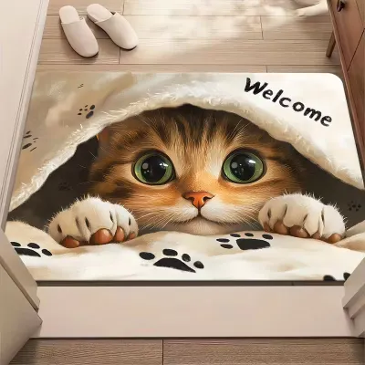Fashion Pet Entrance Door Mat Cute Cartoon Animal Design