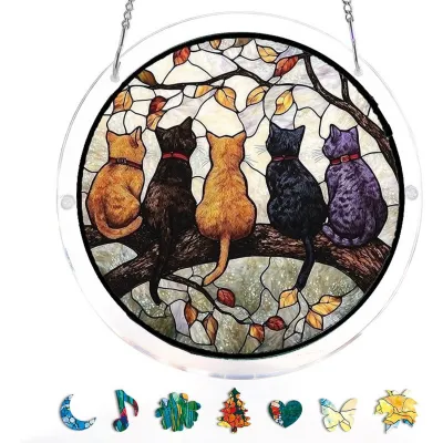 Acrylic Puzzle Light Catcher 83 Pieces Home Window Hanging Decoration Modern Minimalist Alien Ornament