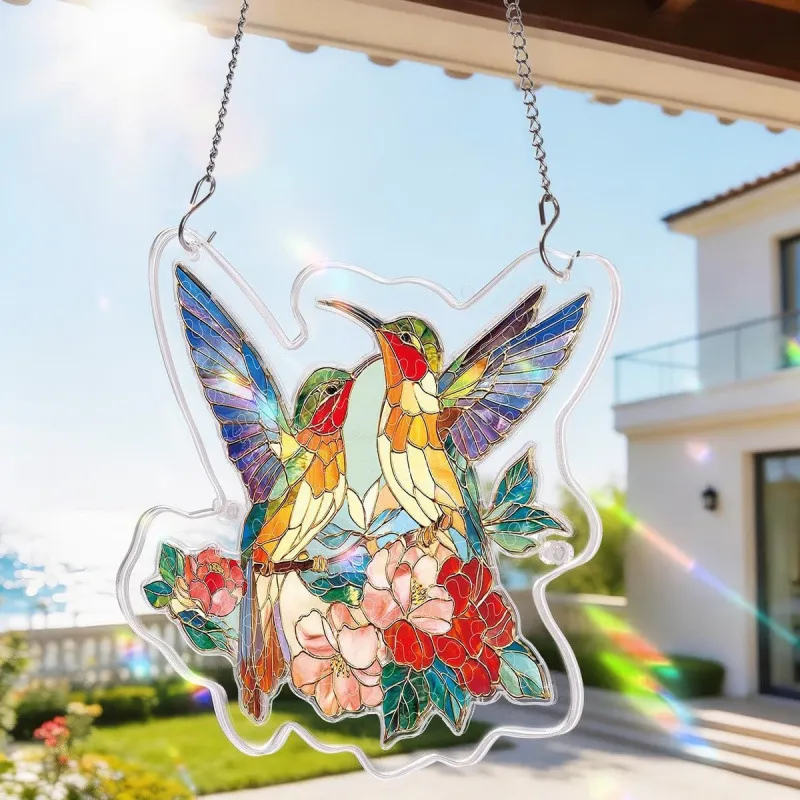 Acrylic Puzzle Light Catcher 83 Pieces Home Window Hanging Decoration Modern Minimalist Alien Ornament